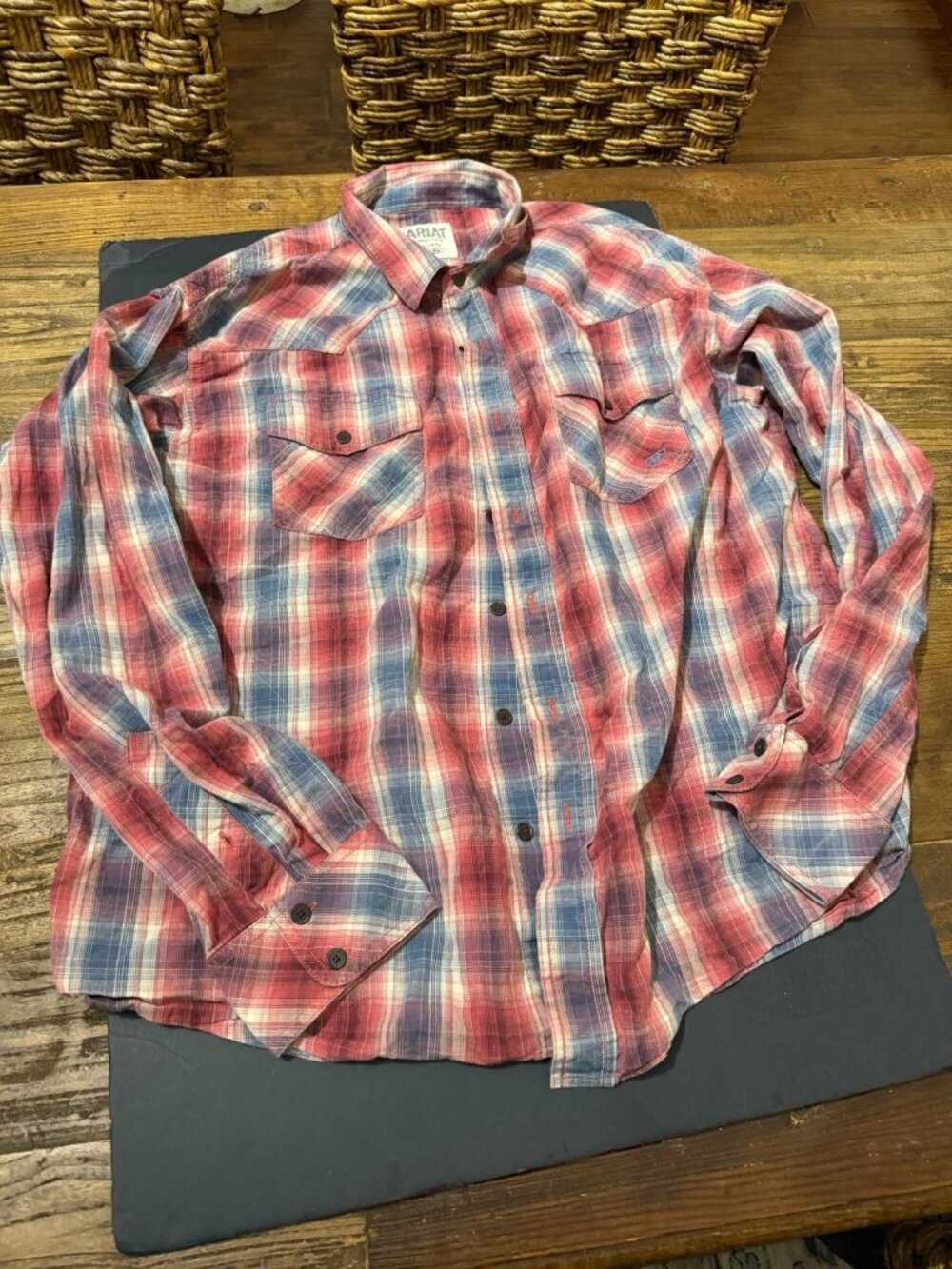 Atiat Western Fit Retro Long Sleeve Button Up Shirt Men’s Size X Large